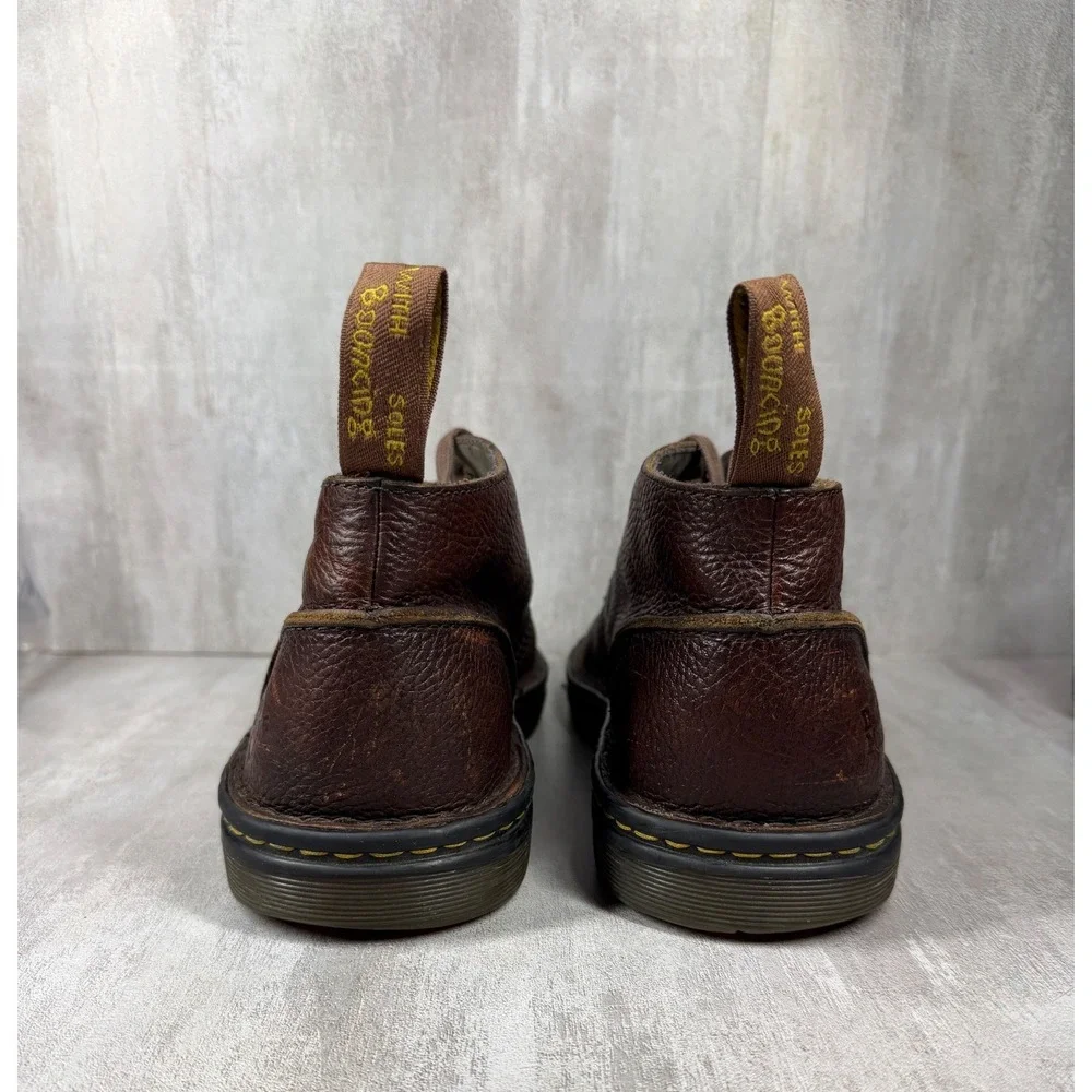 Dr. Martens Industrial Brown Pebbled Leather Chukka Boots Slip Resistant Mens 11